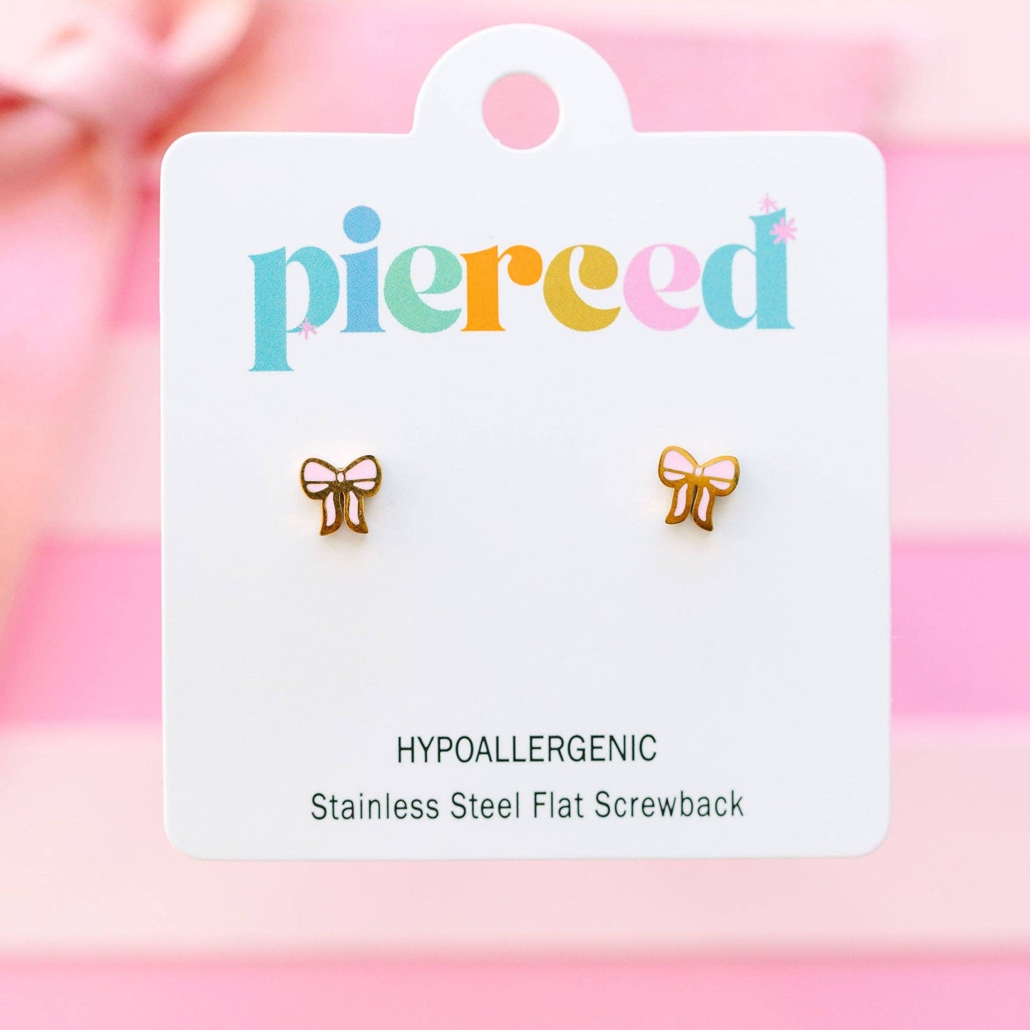 Pink Bow Flat Backs