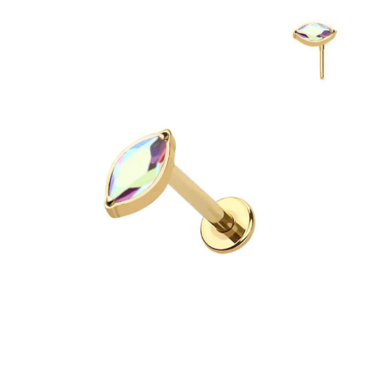 TITANIUM PUSH PIN LABRET MARQUISE 18g