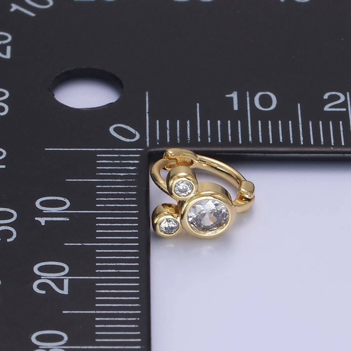 14K Gold Mickey Huggie Earring