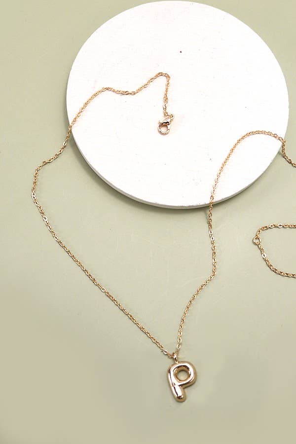 BUBBLE INITIAL NECKLACE