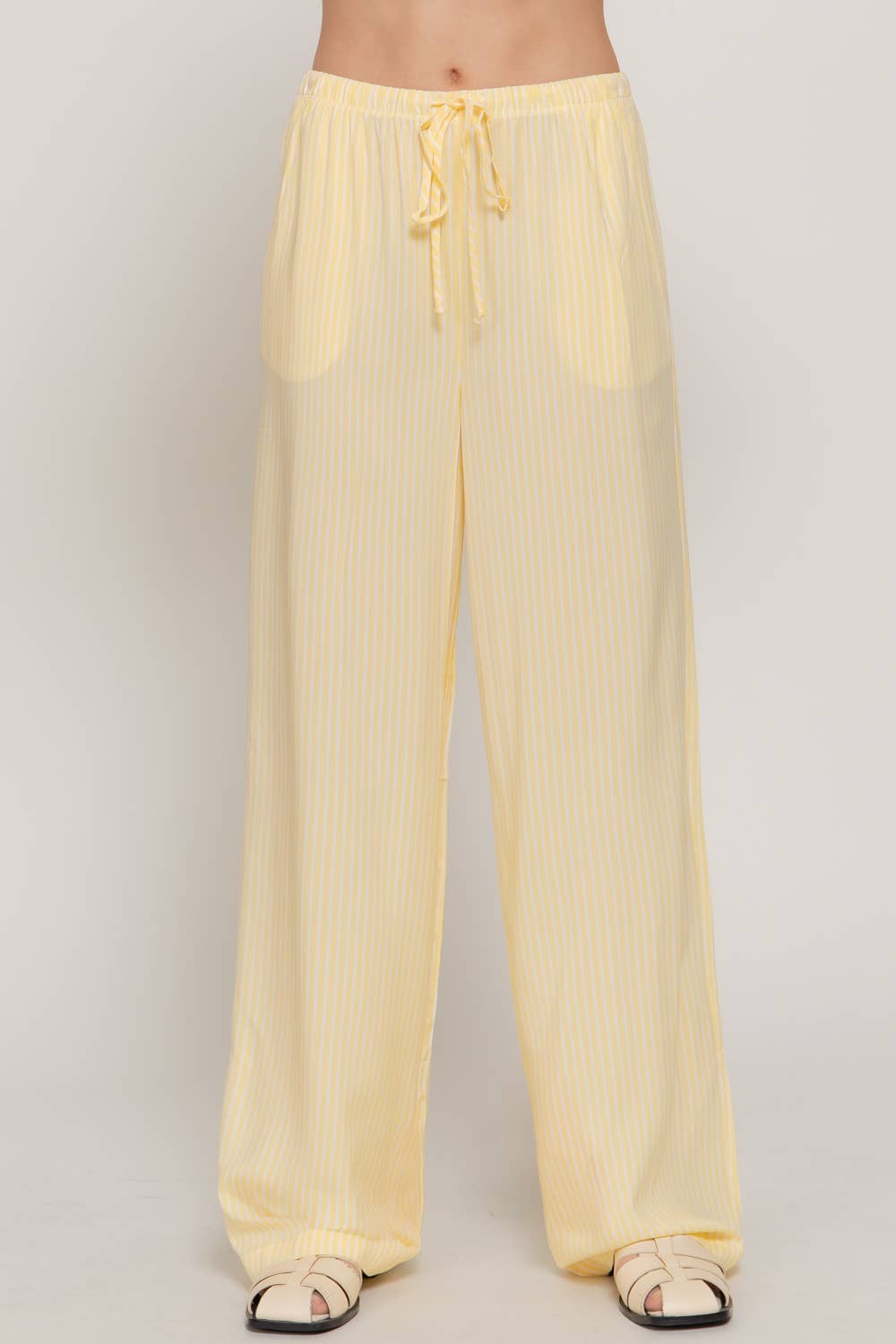 Lemon Stripe Woven Pants