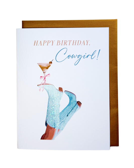 "Giddy Up, Gorgeous" Cowgirl Birthday Greeting Card