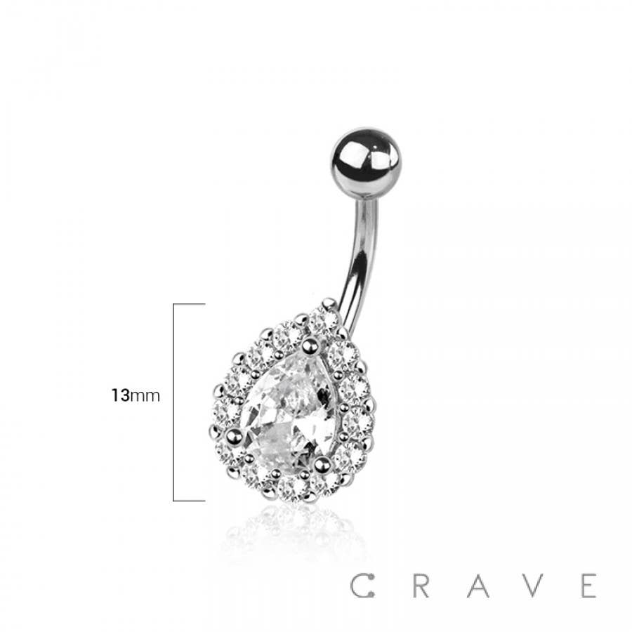 Tear Drop Belly Button Ring