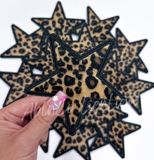 Cheetah print star patch