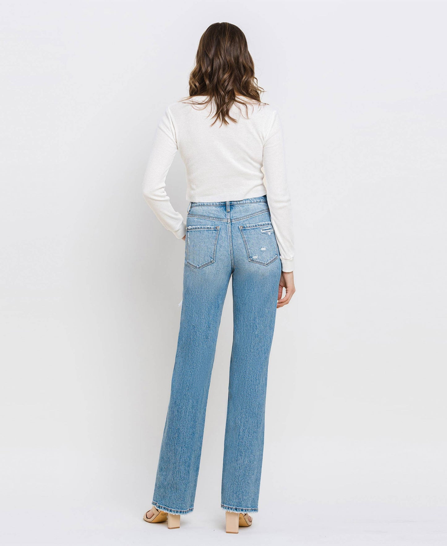 JOSIE DISTRESSED STRAIGHT JEANS