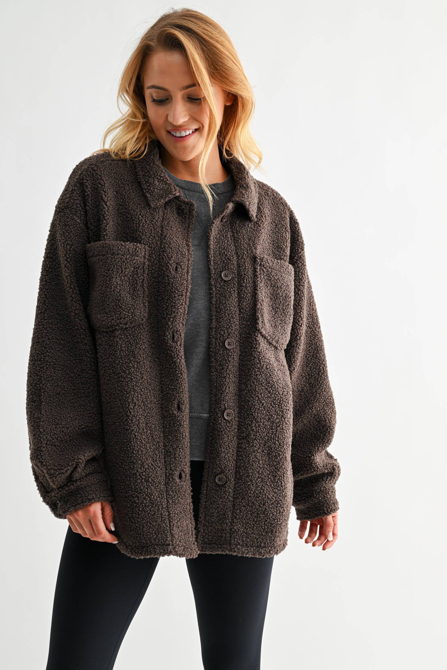 Espresso Sherpa Shacket