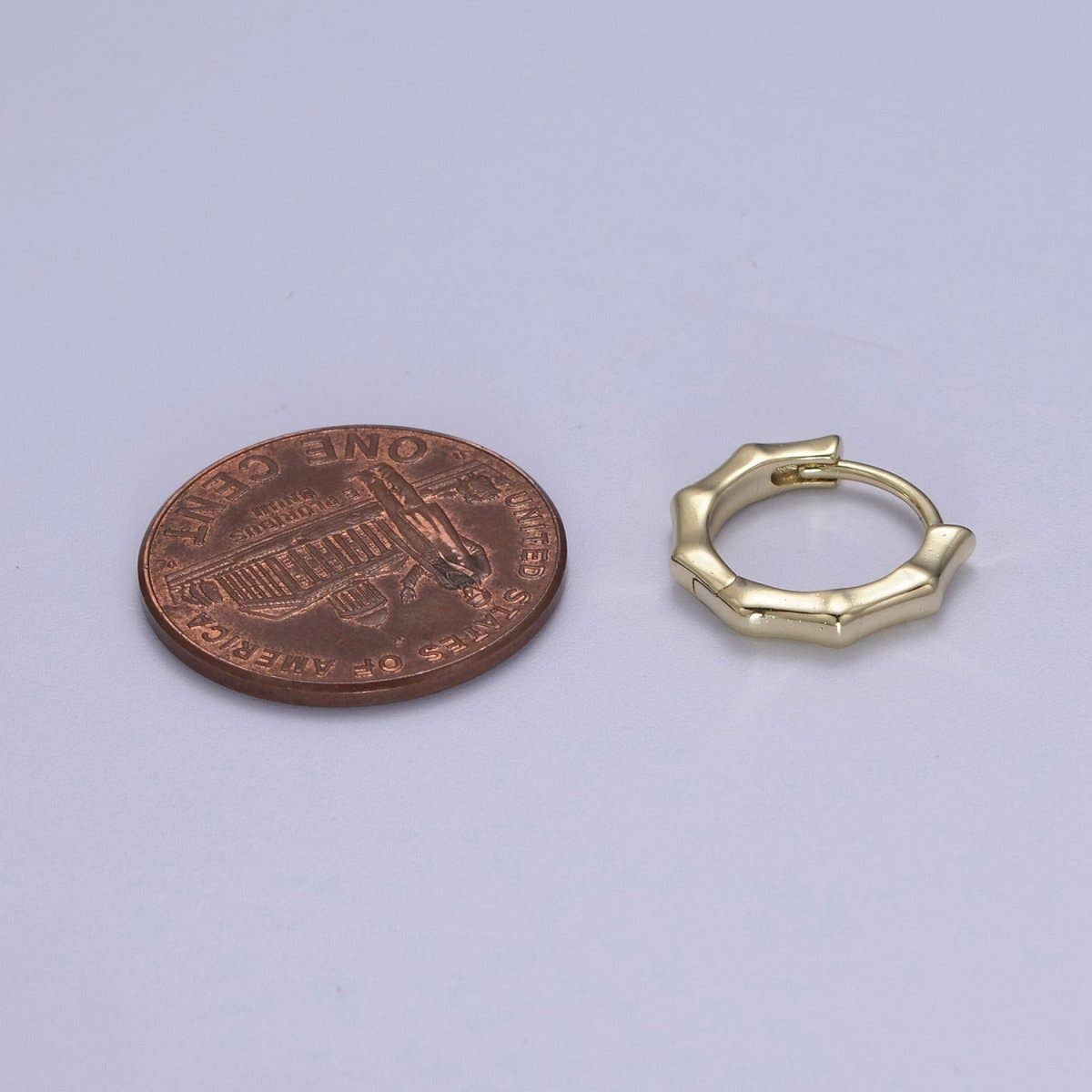 Gold Filled Geo Hoop Huggies