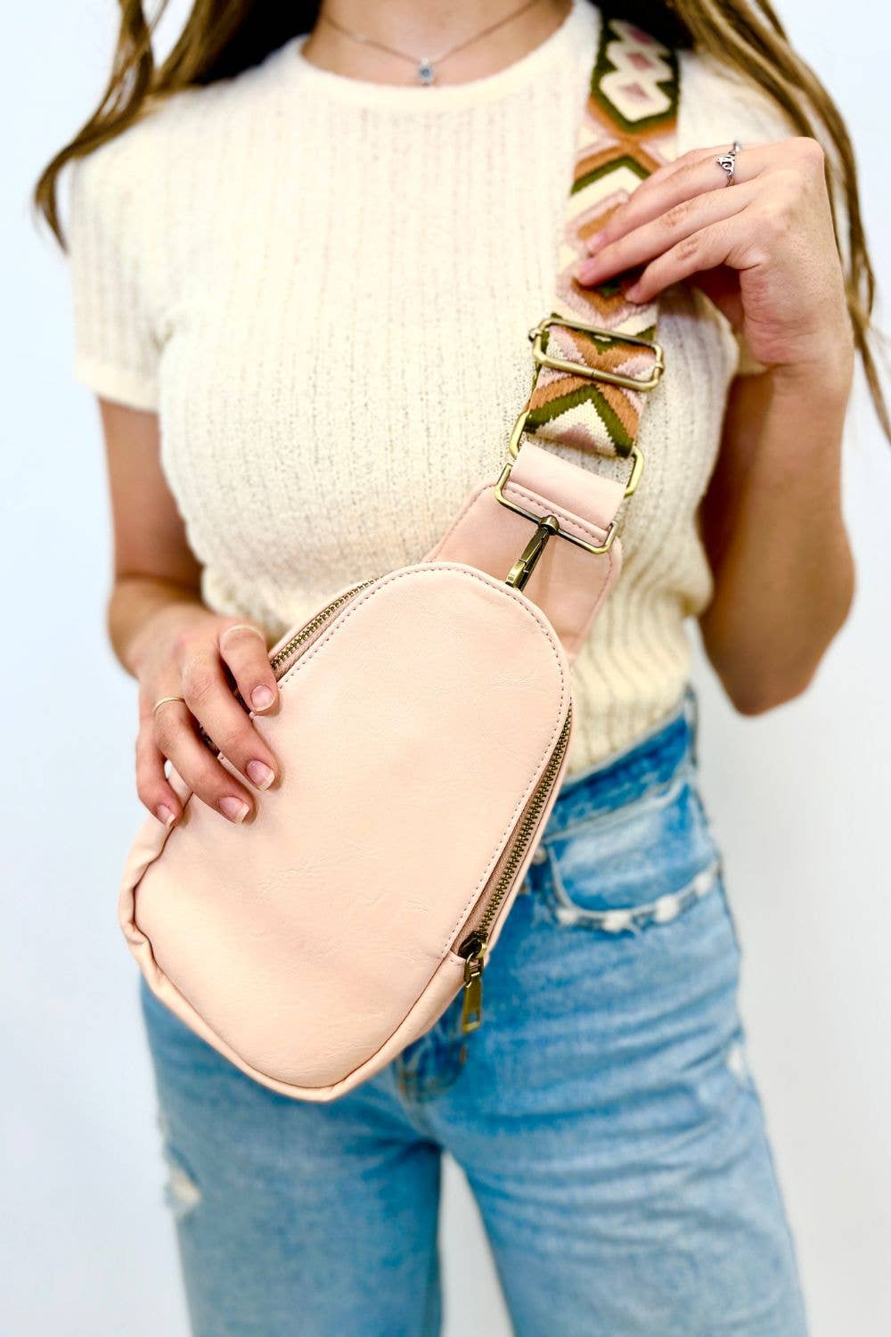 Sutton Sling Crossbody Bag: Blush