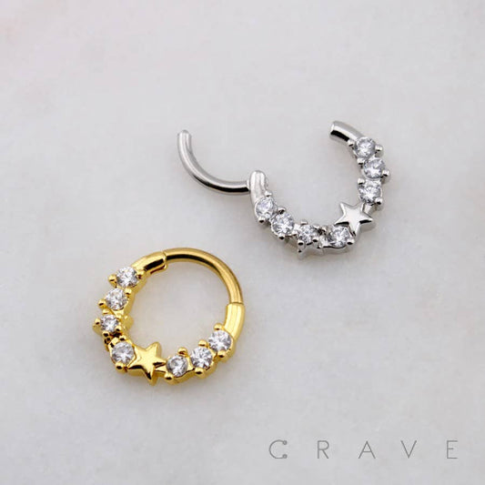 MULTI CLUSTER STAR SEPTUM HINGED- SS