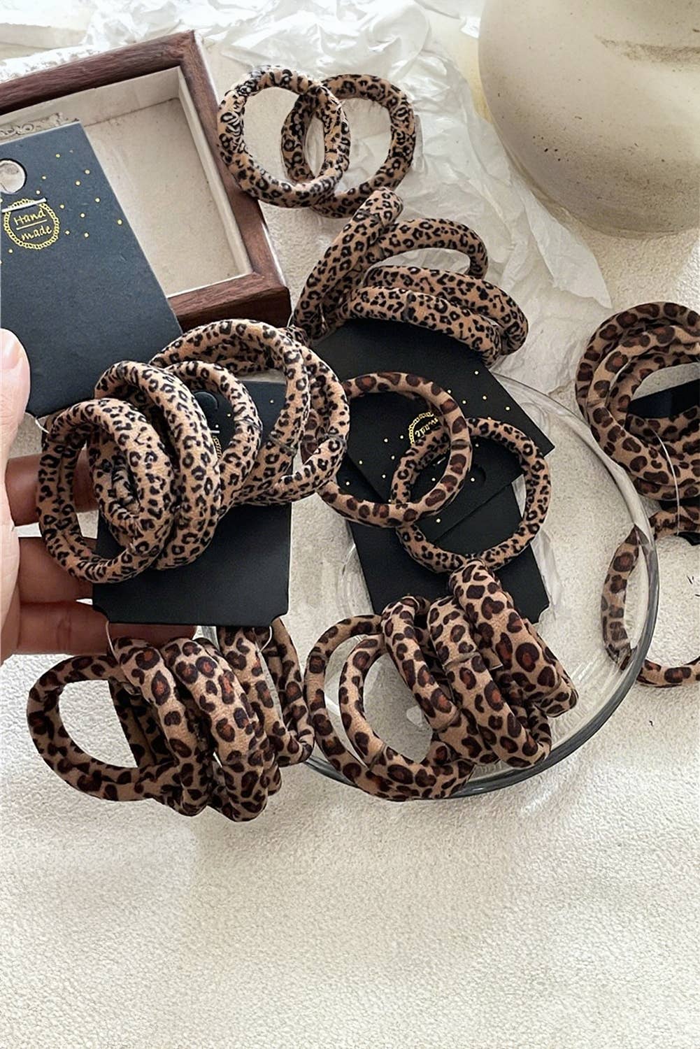 5pcs Leopard Hair Tie Set