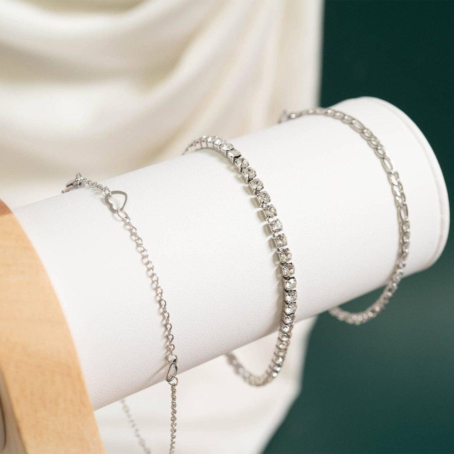 Hearts Chain Anklet: Stainless