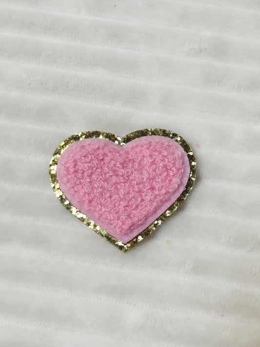 Small Chenille Heart Patch