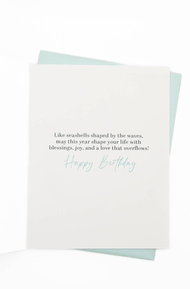 'Shimmering Seashells' Birthday Greeting Card
