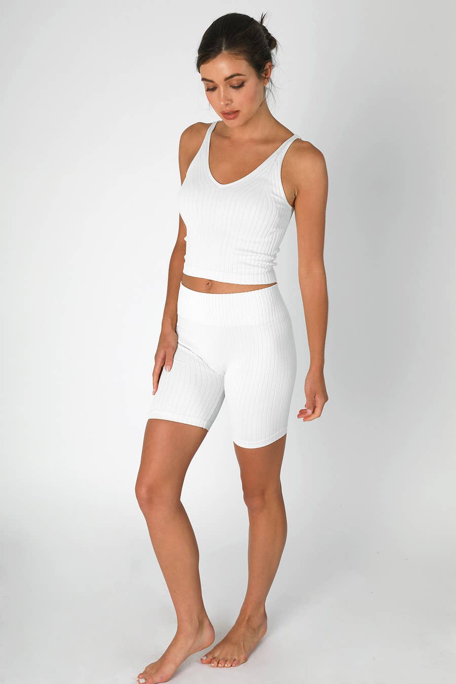 White Stretch Tank