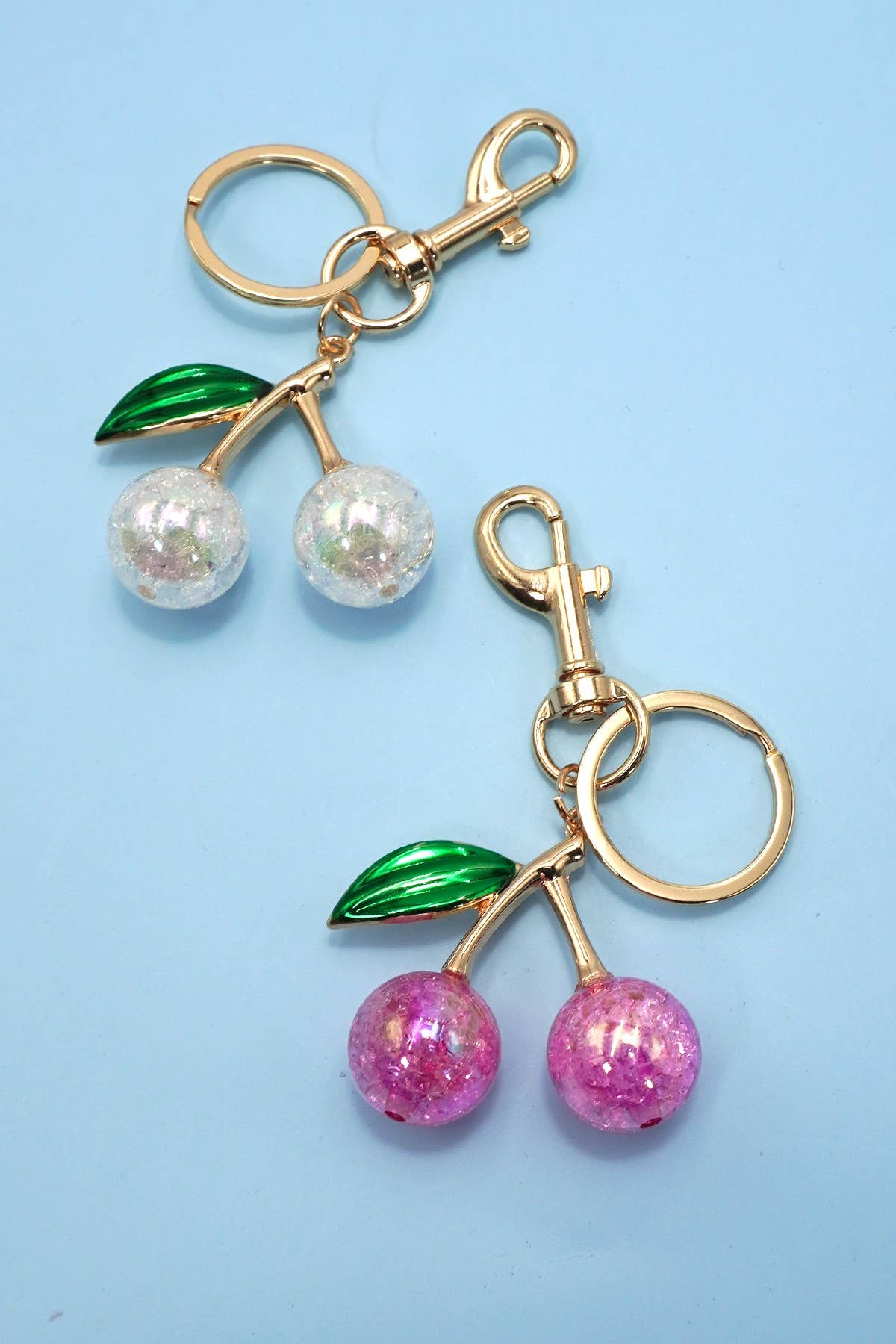 PEARLIE CHERRY KEYCHAIN BAG CHARM Pearl