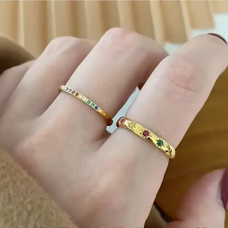 Multi-Color Gold Ring