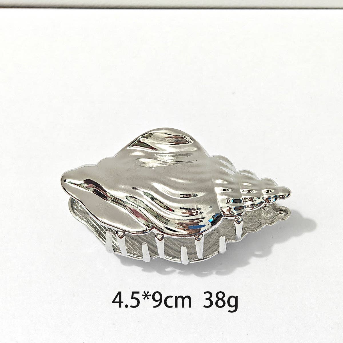 Conch Shell Hair Claw Clip- Silver