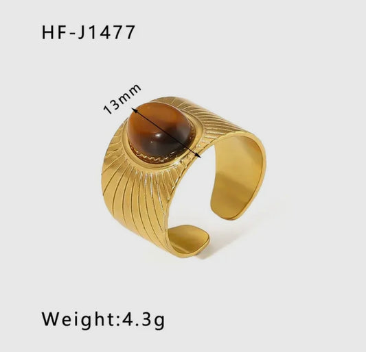 Tigers Eye adjustable Ring