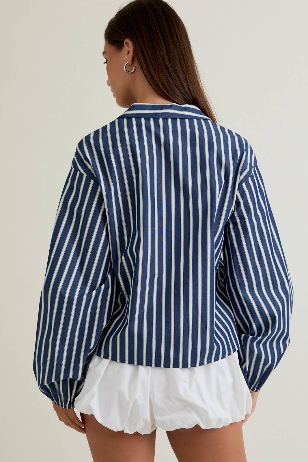NAVY TIE TOP