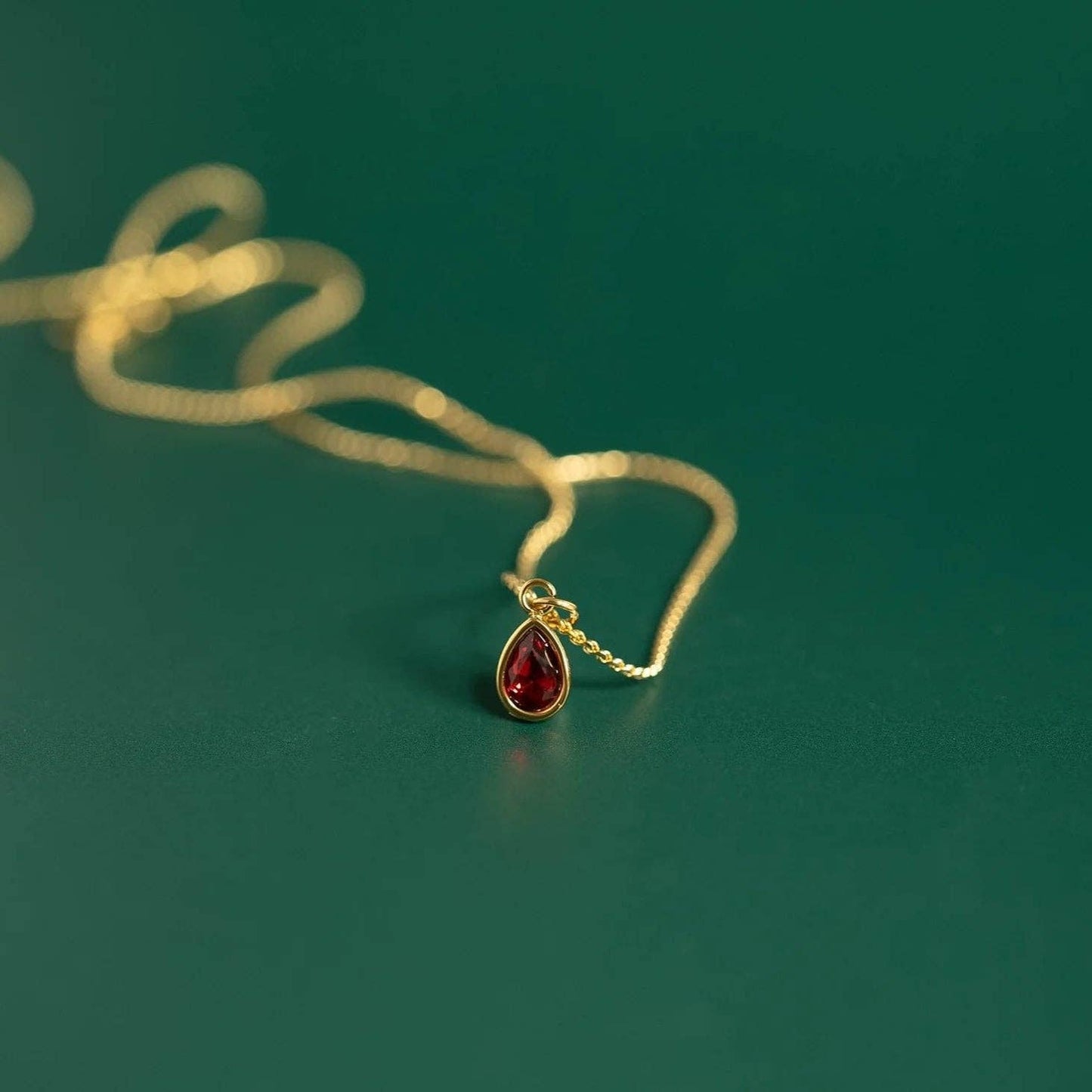 Teardrop Birthstone Charm