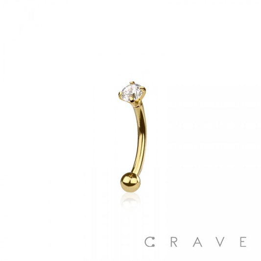 CURVED BARBELL: GOLD-20GA