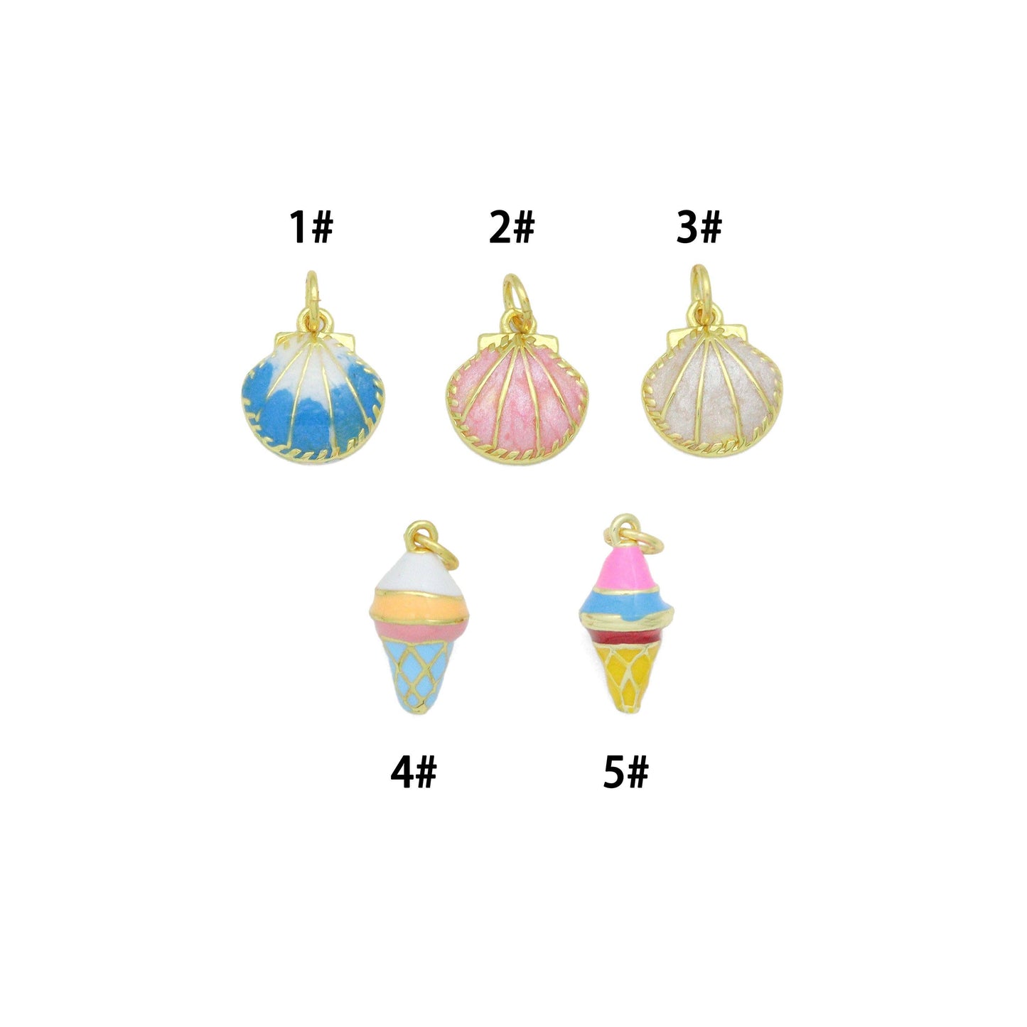 Pearlescent Shell Charm