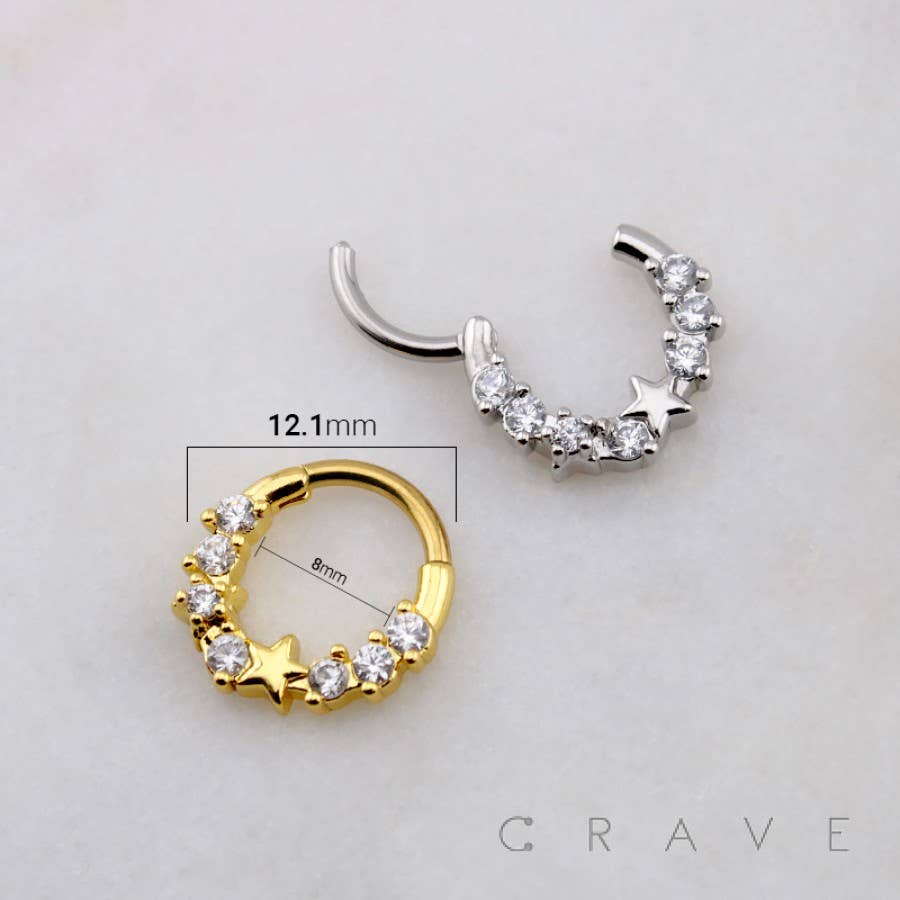 MULTI CLUSTER STAR SEPTUM HINGED- SS