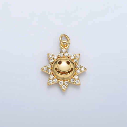 24K Gold Filled Smiley Sun Charm