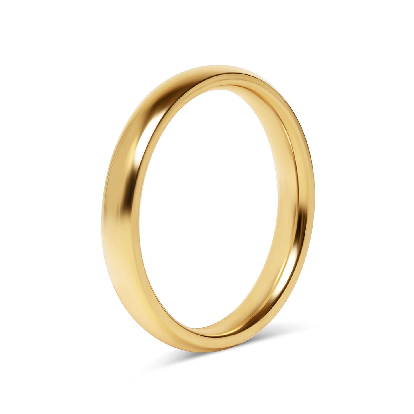 Gold Plated Stainless Steel Ring: 3mm