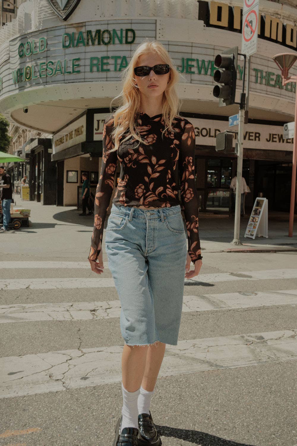 Floral Mesh Top