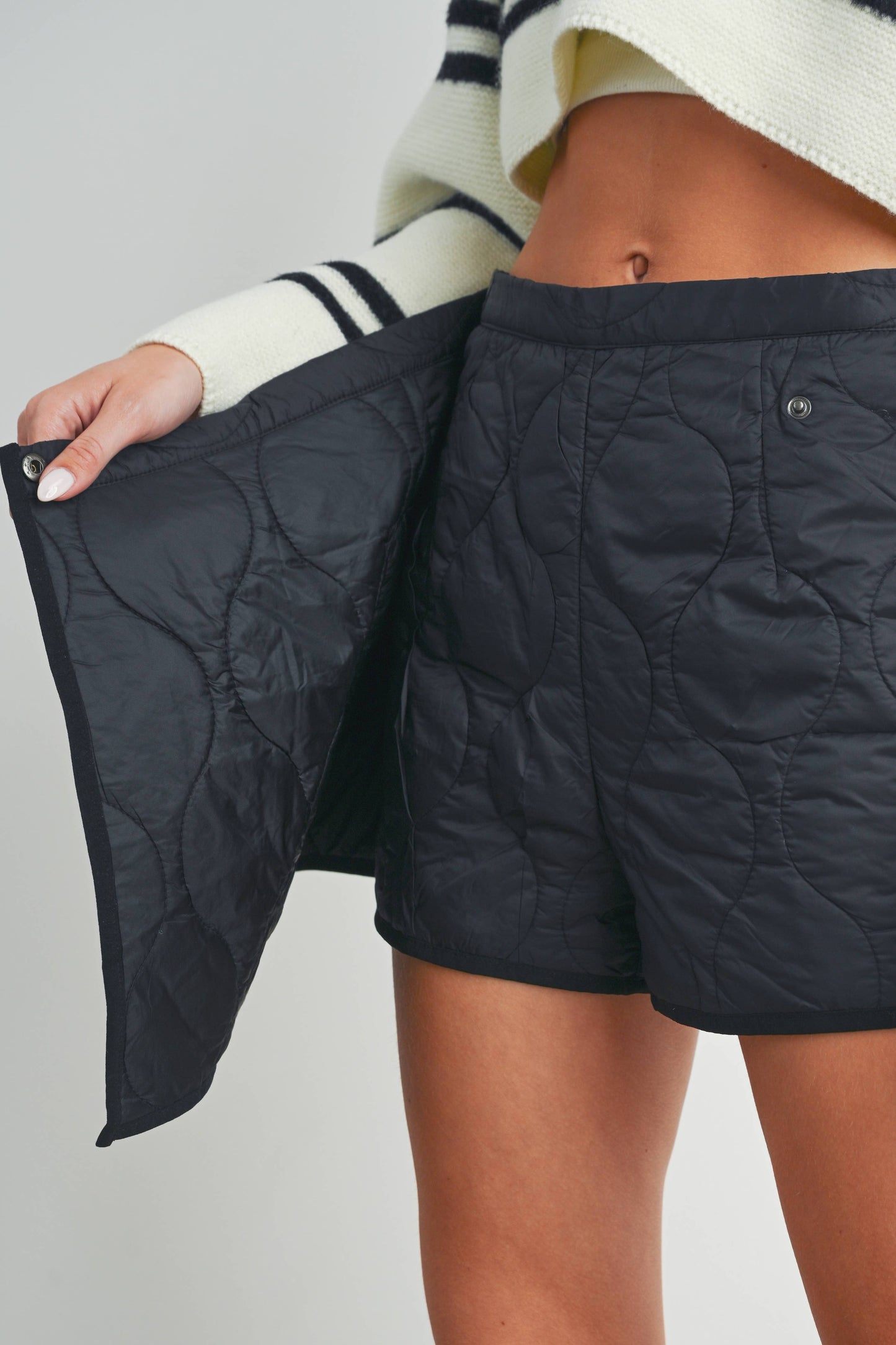 QUILTED FALL SKORT