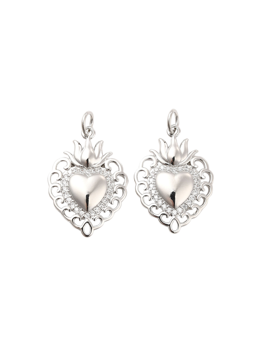 Flaming Heart Charm