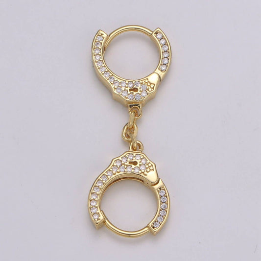 Handcuffs Gold Filled Huggies