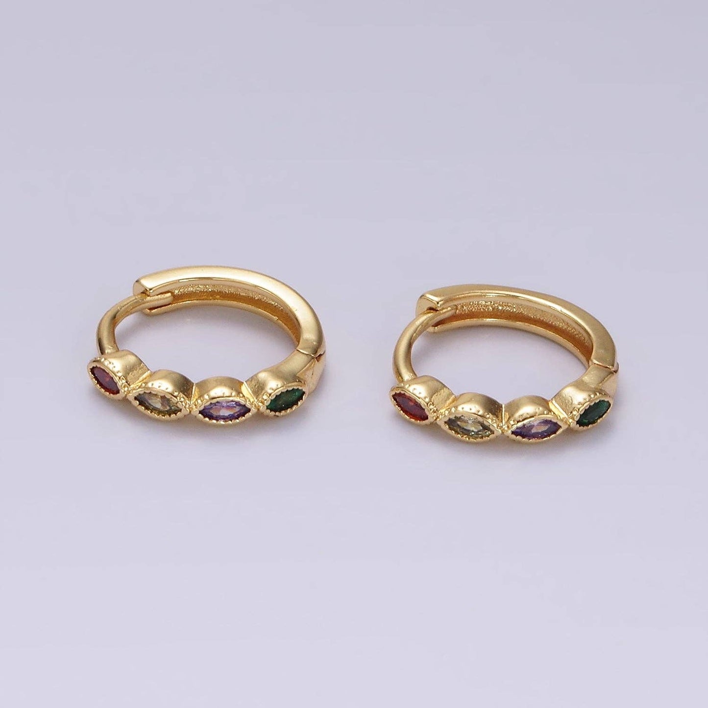 Multicolor Marquise Huggies