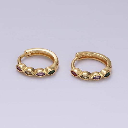 Multicolor Marquise Huggies