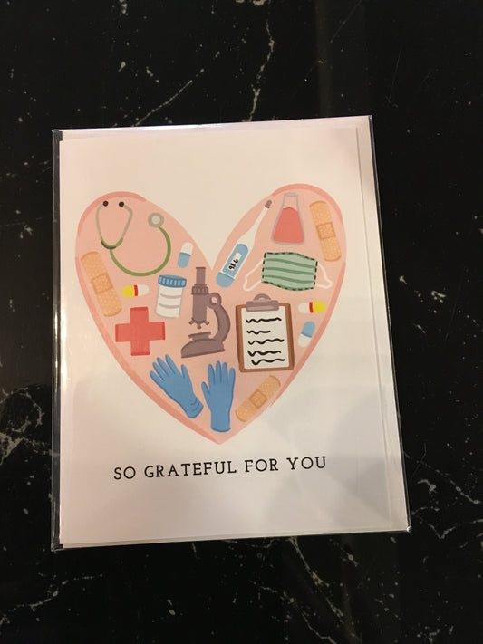 Thank you medical worker card