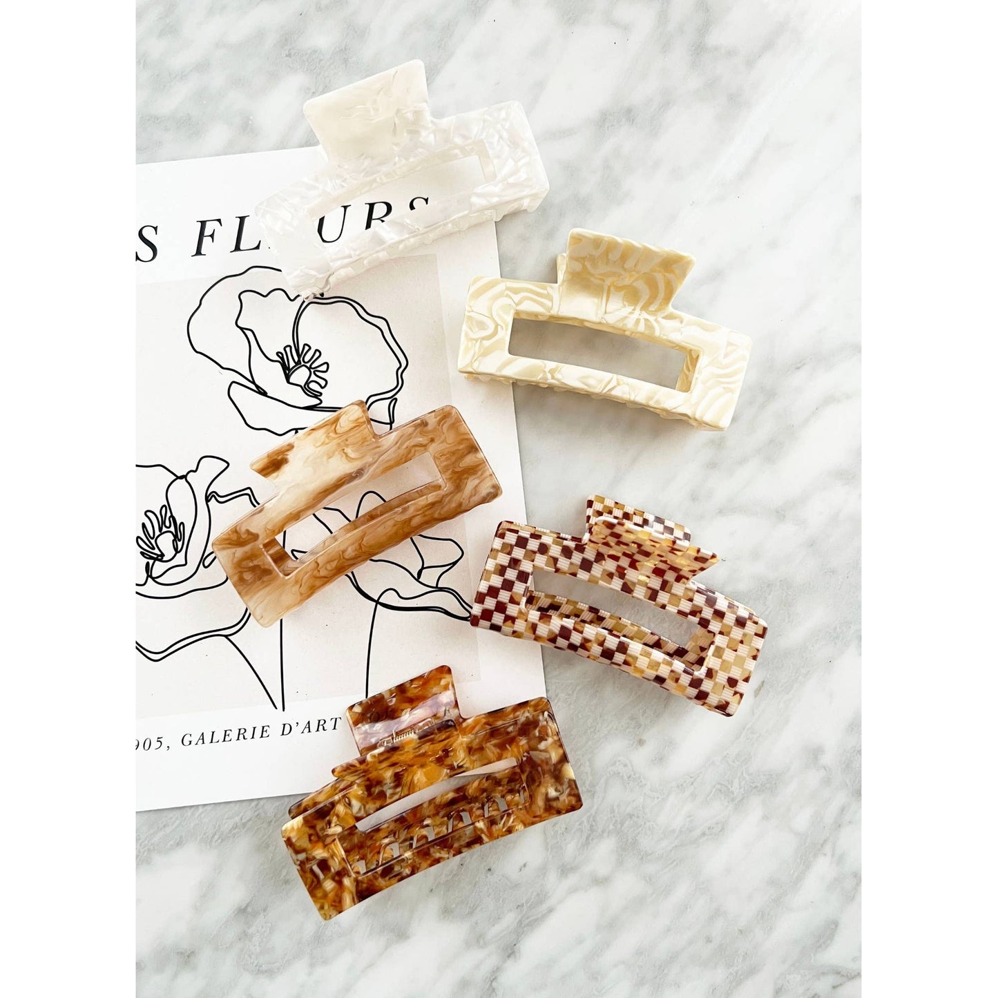 Jumbo 4-Inch Claw Clip: CHESS