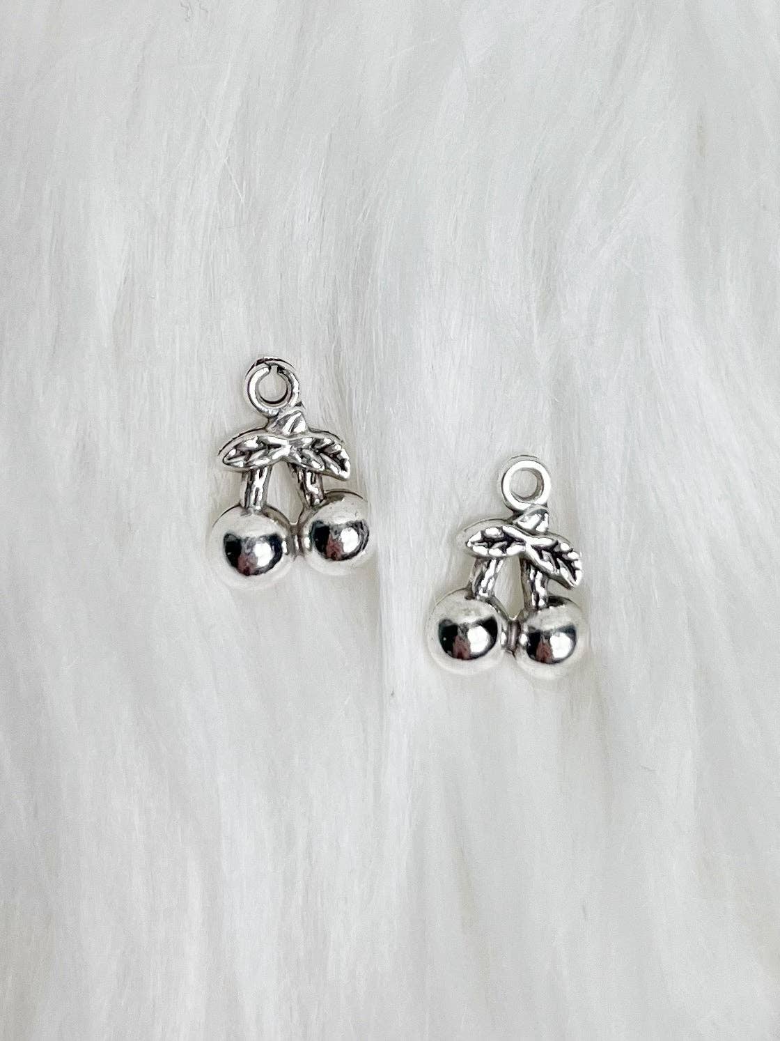 Silver Cherry Charm