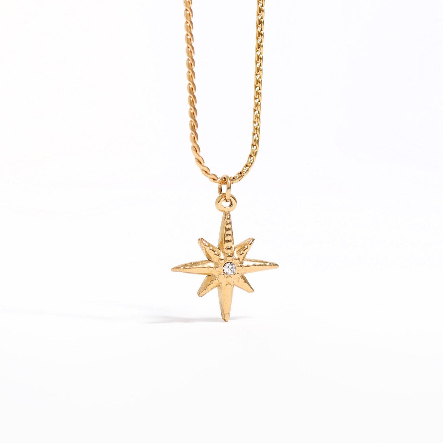 Compass Star Charm: Stainless