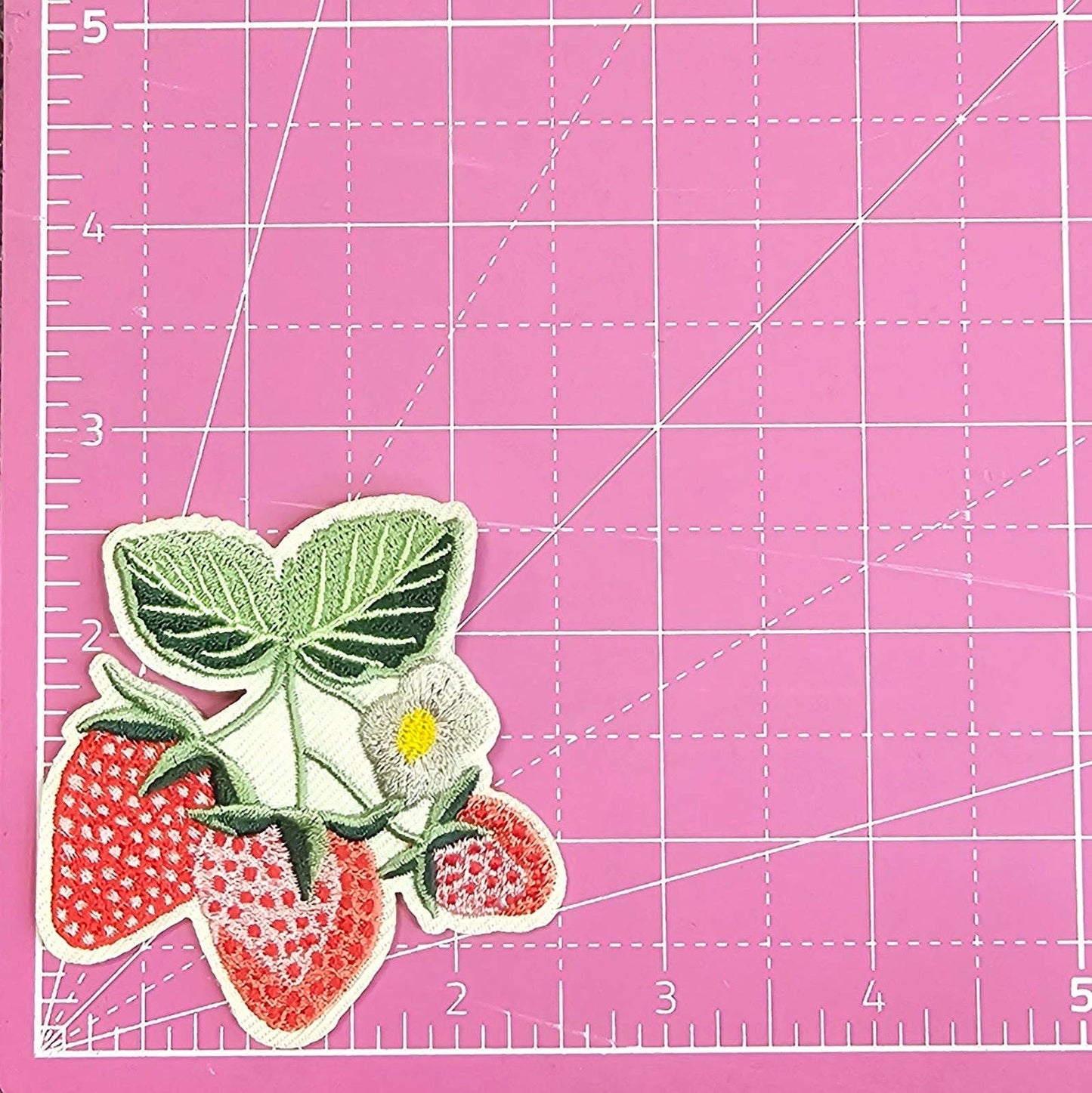 Strawberry Bundle Flower Embroidery On Patch