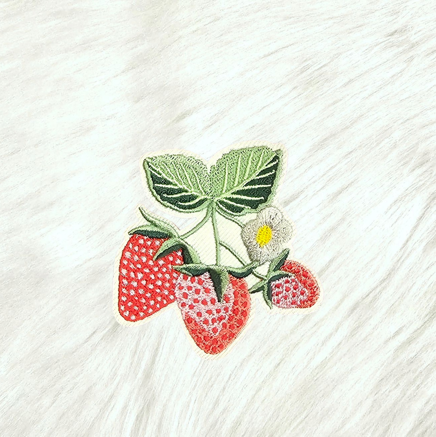 Strawberry Bundle Flower Embroidery On Patch
