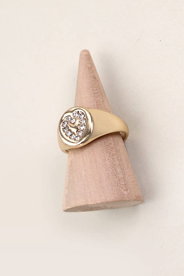 HEART SIGNET RING