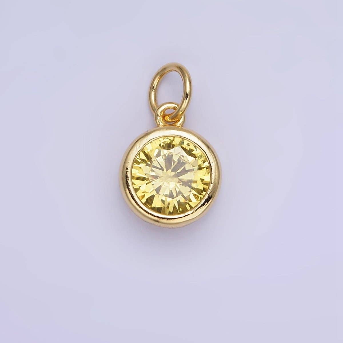 Birthstone Charm: Silver / Yellow
