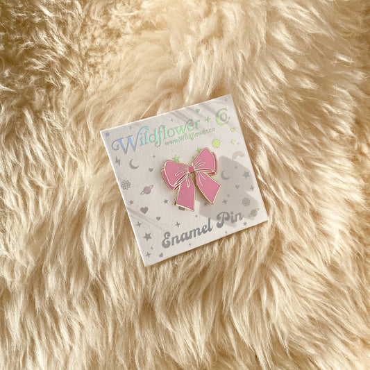 Fluffy Enamel Bow Pin