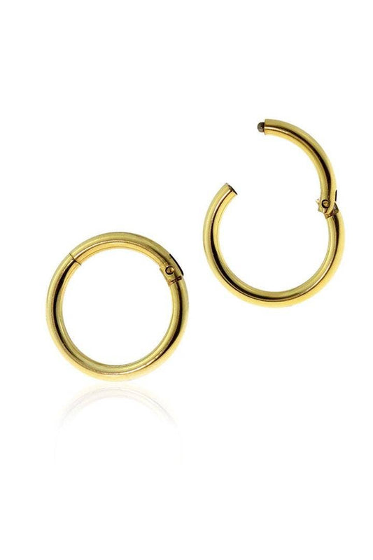 Clicker Hoop NOSE/SEPTUM RING- Gold-18GA