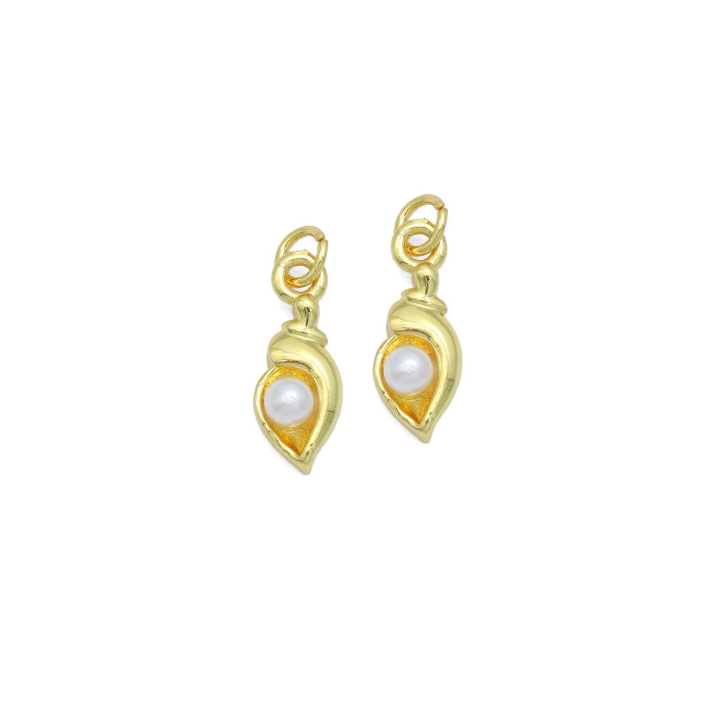 Pearl Conch Shell Charm