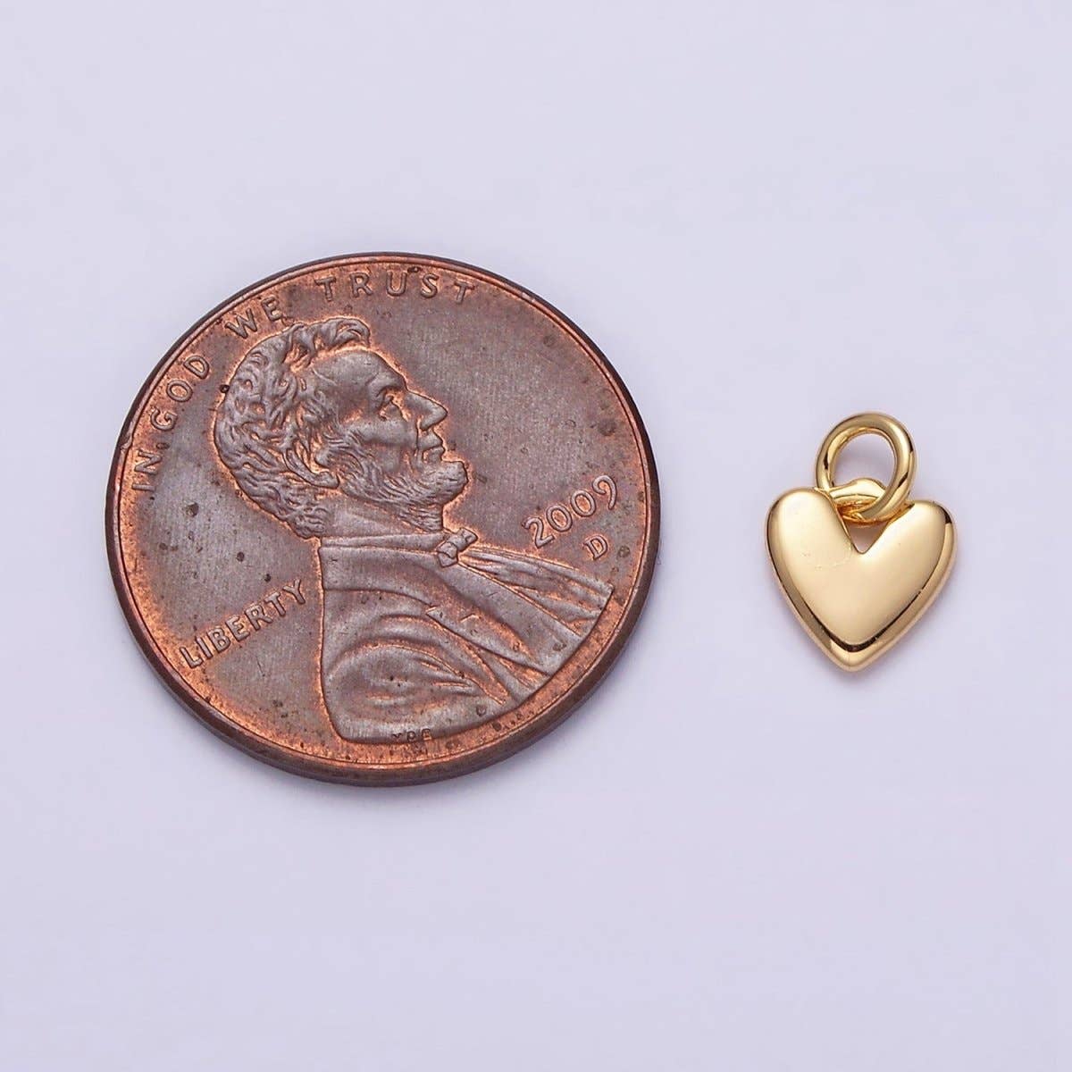 16K Mini Heart Charm- Gold