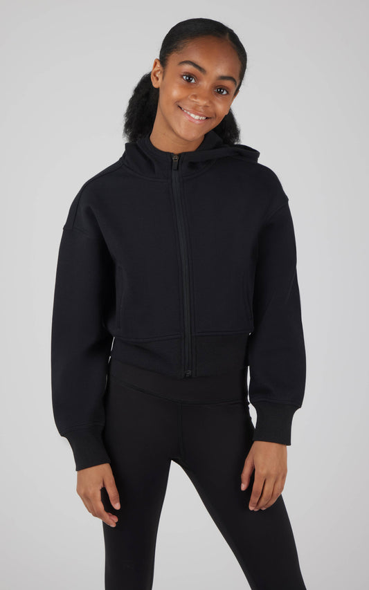 Girls Scuba Hoodie: Black