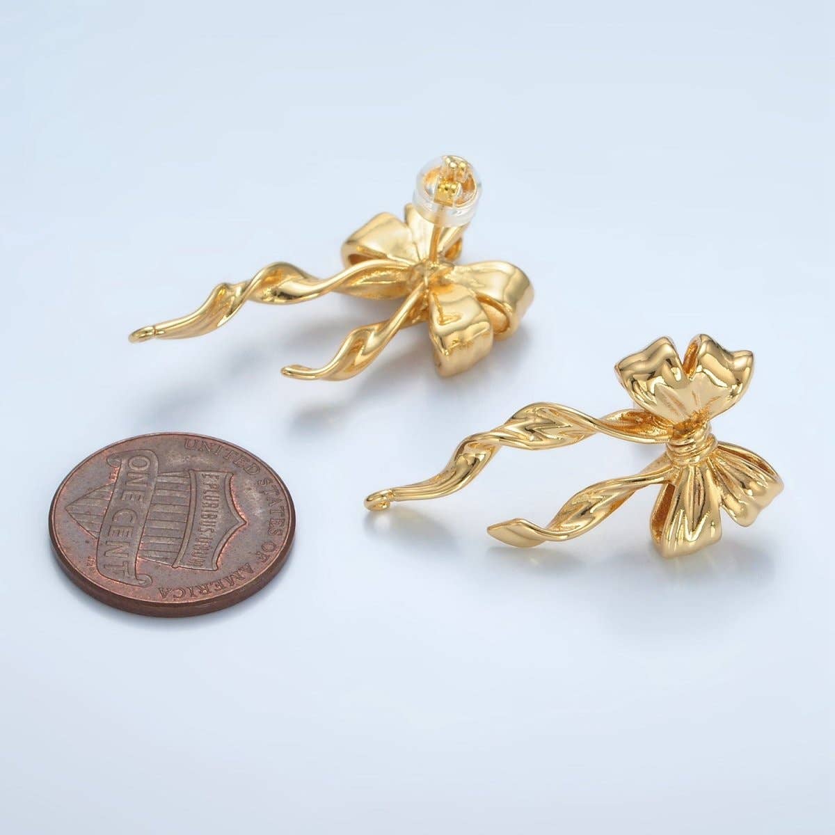Ribbon Bow Stud Earrings