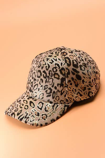 ANIMAL PRINT BASE BALL CAP Dark